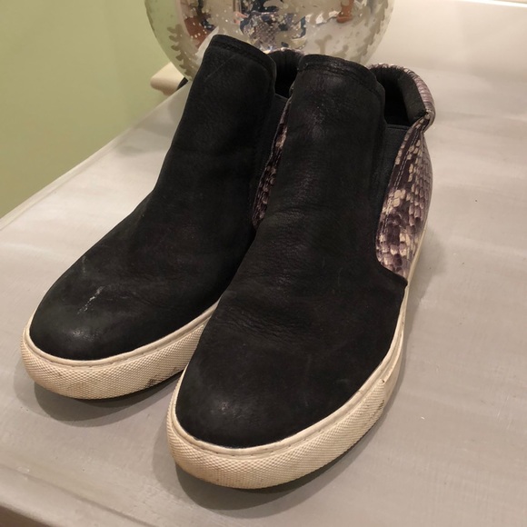 Kenneth Cole black and snakeskin hightop sneakers - Picture 5 of 6